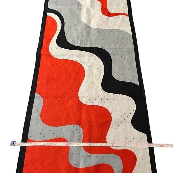STEFANO GUIDI BEAUTIFUL RECTANGULAR SCARF WITH ABSTRACT DESIGN - Picture 3 of 12